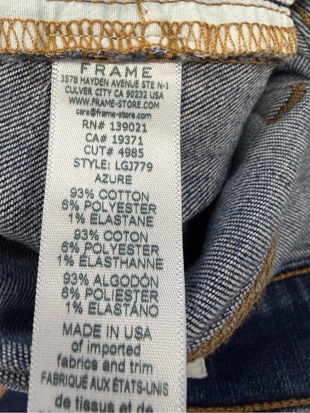 FRAME Le Garcon Jeans Azure Size 29 - Picture 8 of 9